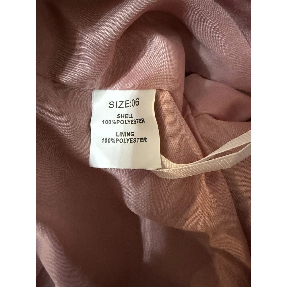 Girls Size 6 Formal Dress -Sleeveless Pink Silk & Tulle Dress w/ Bow On Back NWT